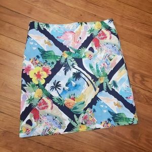 Talbots Petites SIZE 2P Tropical Print Skirt